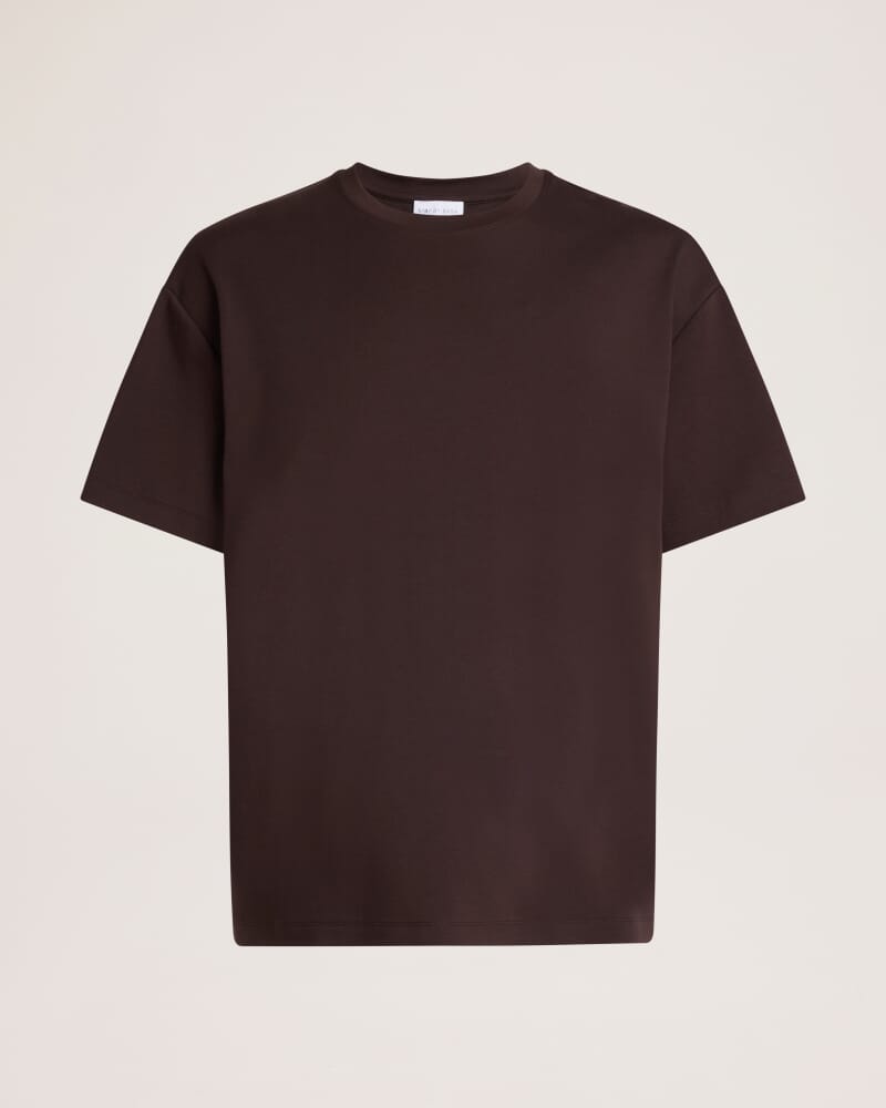 Rafe Heavyweight Cotton Rib Tee in ESPRESSO