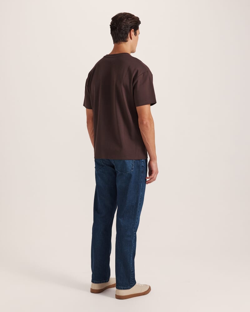 Rafe Heavyweight Cotton Rib Tee in ESPRESSO