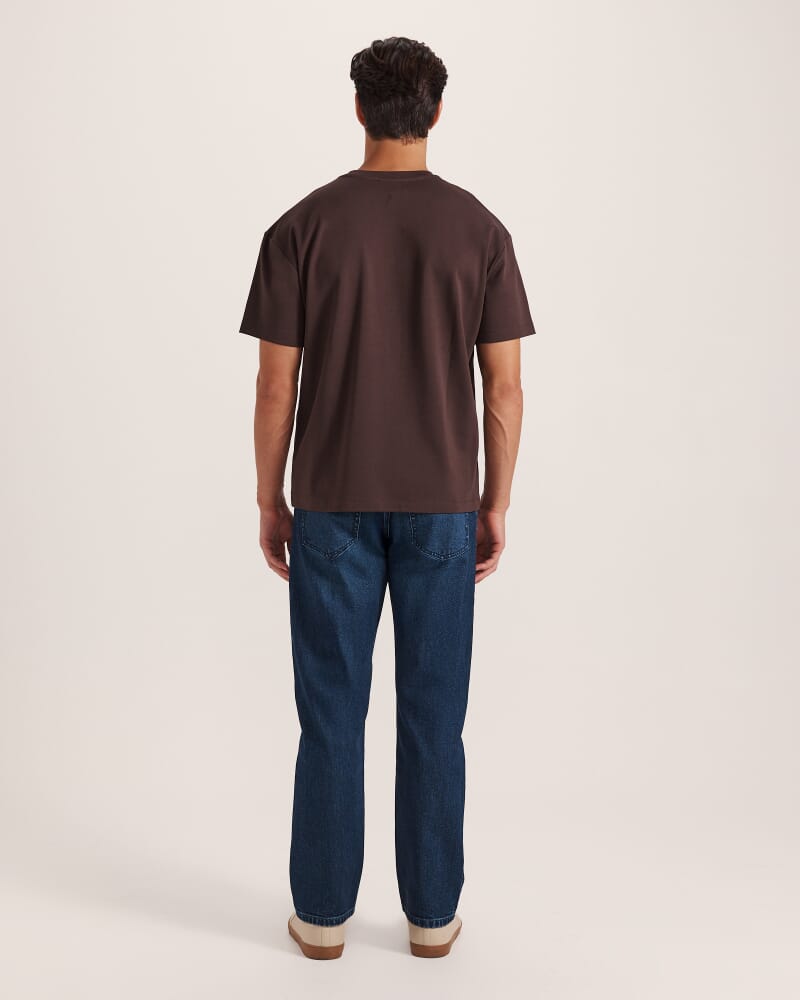 Rafe Heavyweight Cotton Rib Tee in ESPRESSO