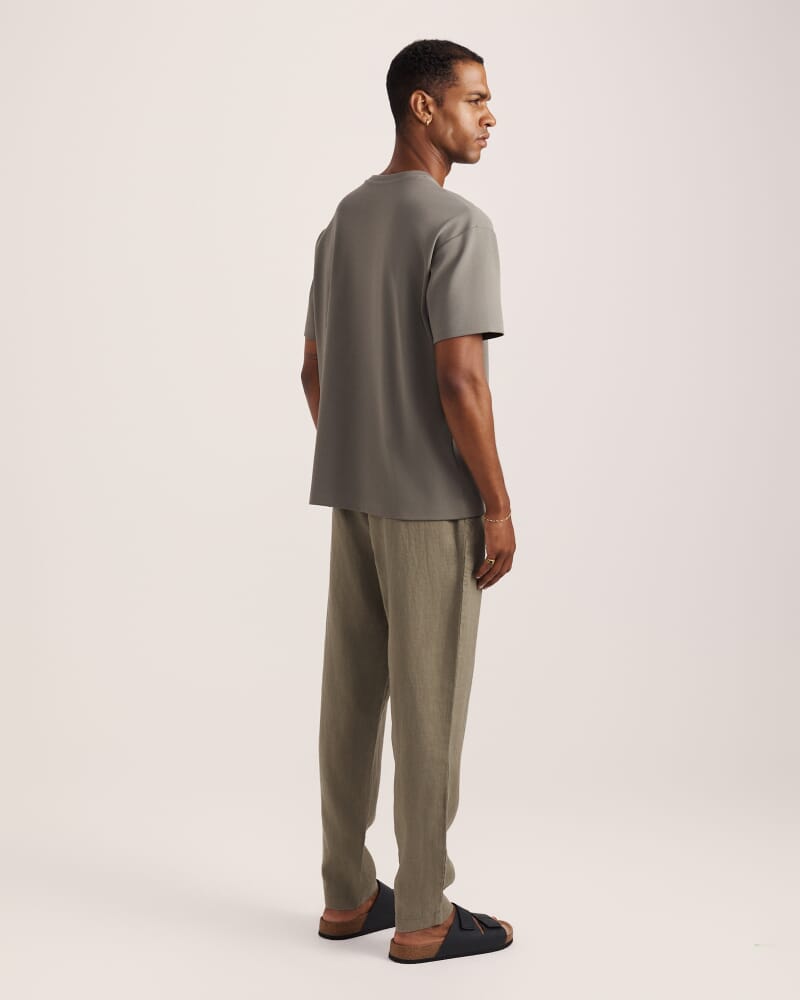Rafe Heavyweight Cotton Rib Tee in KHAKI