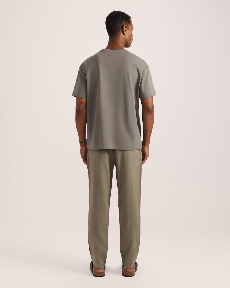 Rafe Heavyweight Cotton Rib Tee in KHAKI