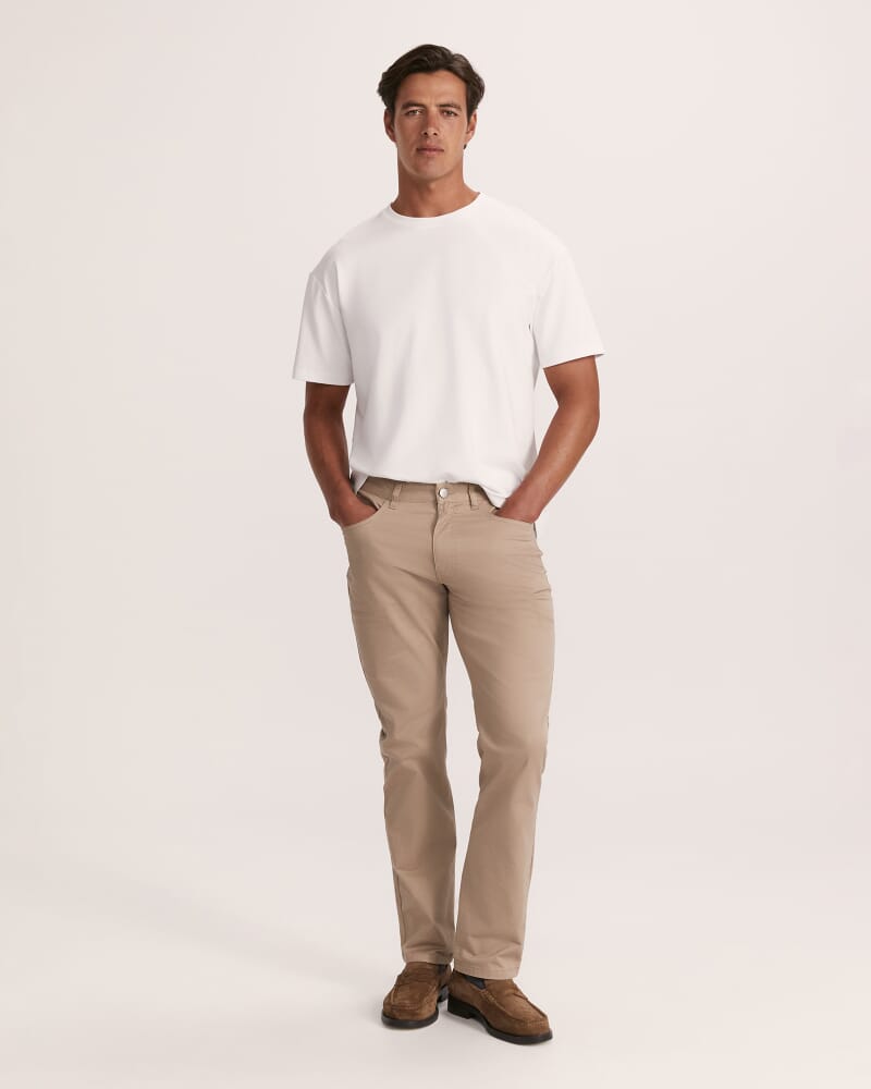 Rafe Heavyweight Cotton Rib Tee in WHITE