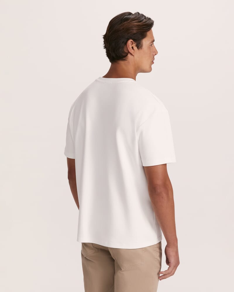 Rafe Heavyweight Cotton Rib Tee in WHITE