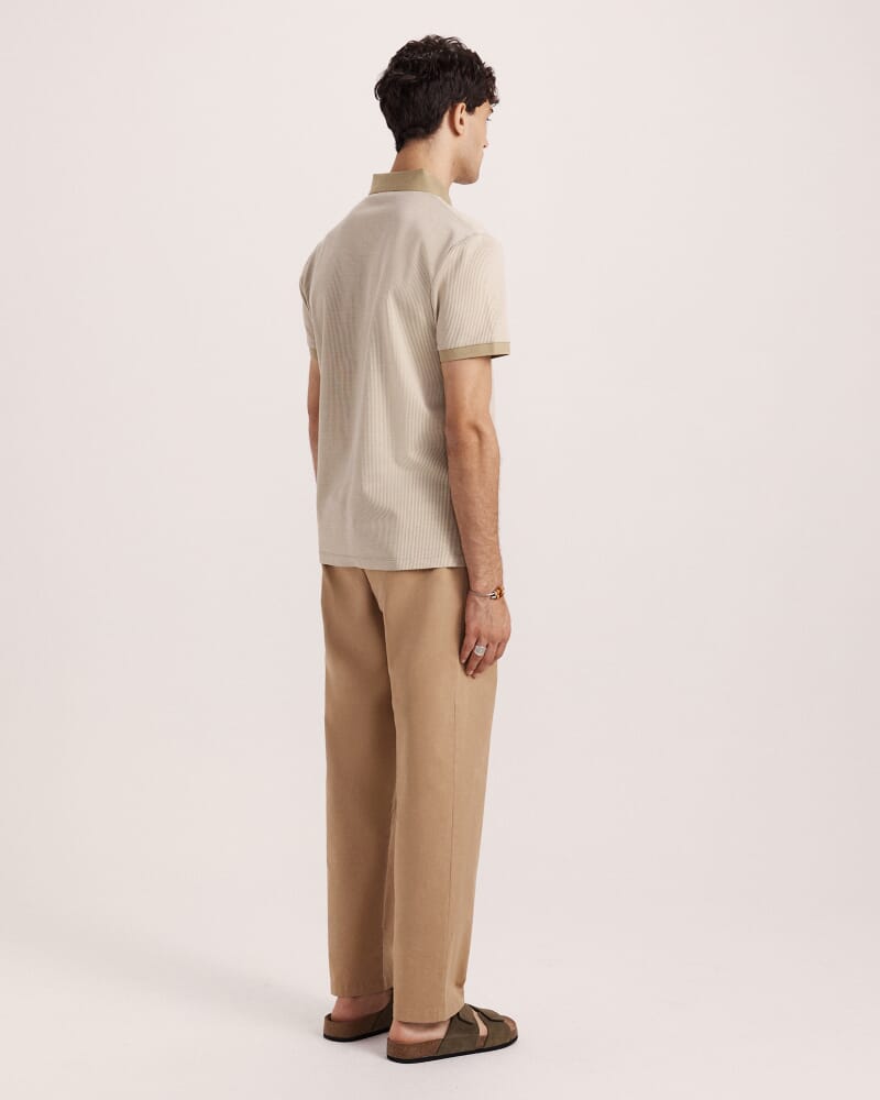 Phoenix Cotton Polo in LIGHT KHAKI