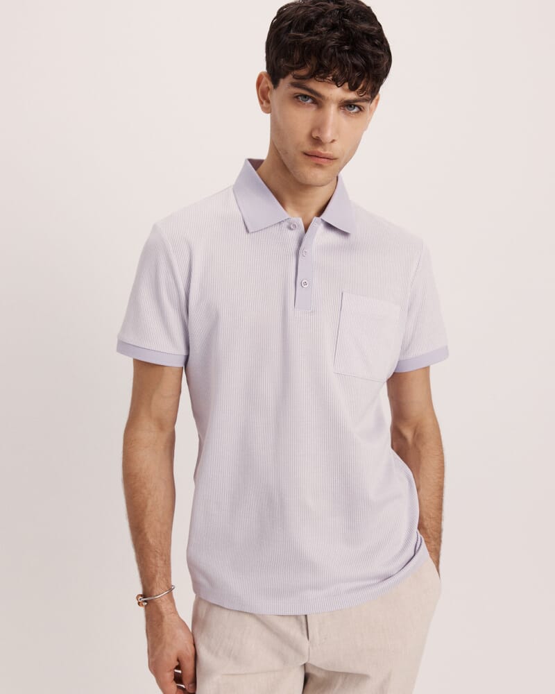 Phoenix Cotton Polo in LILAC