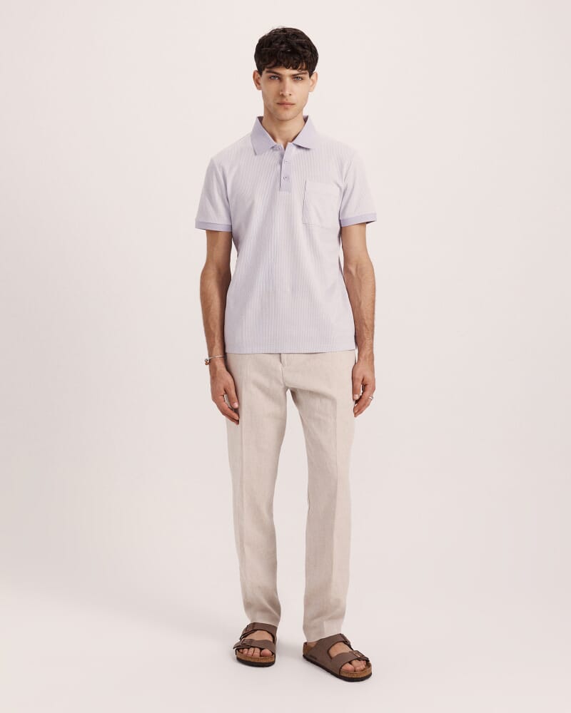 Phoenix Cotton Polo in LILAC