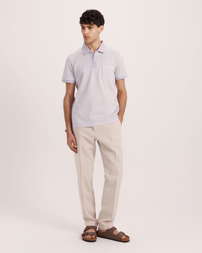 Phoenix Cotton Polo in LILAC