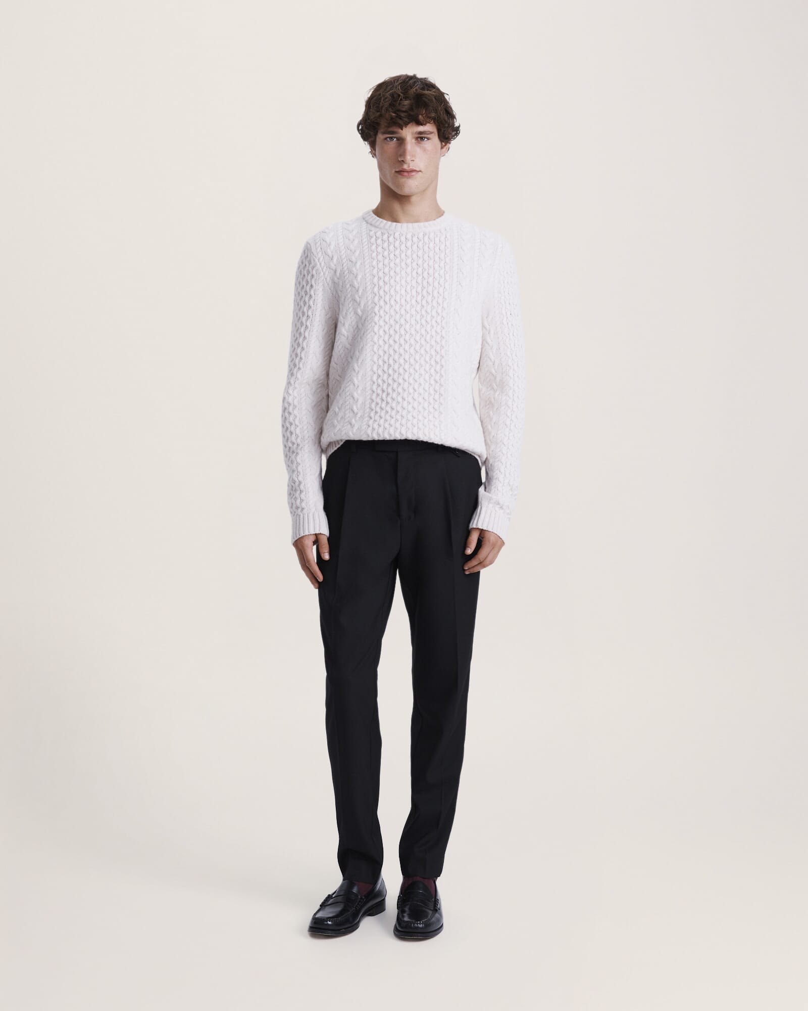 Claude Cable Merino Crew Knit