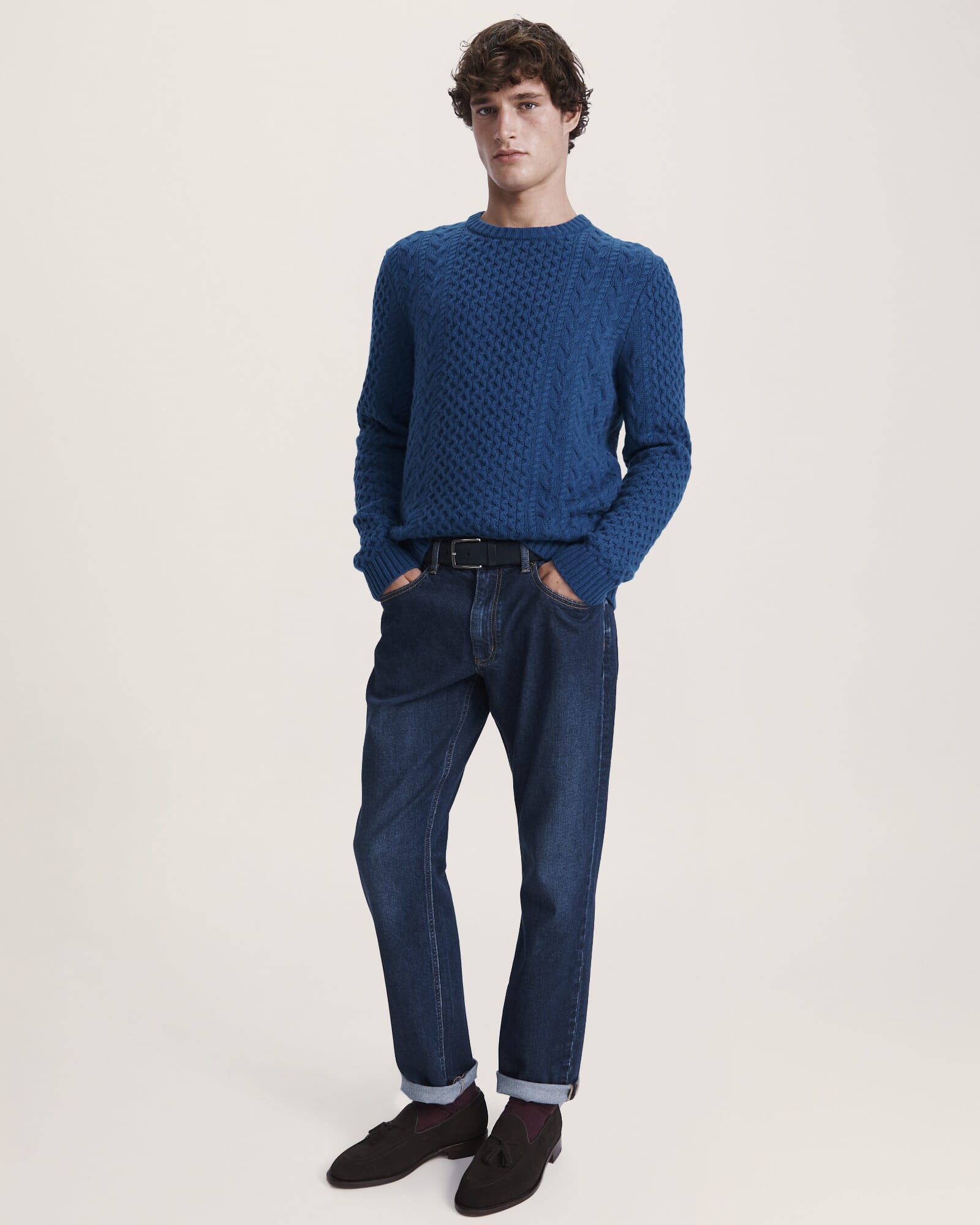 Claude Cable Merino Crew Knit