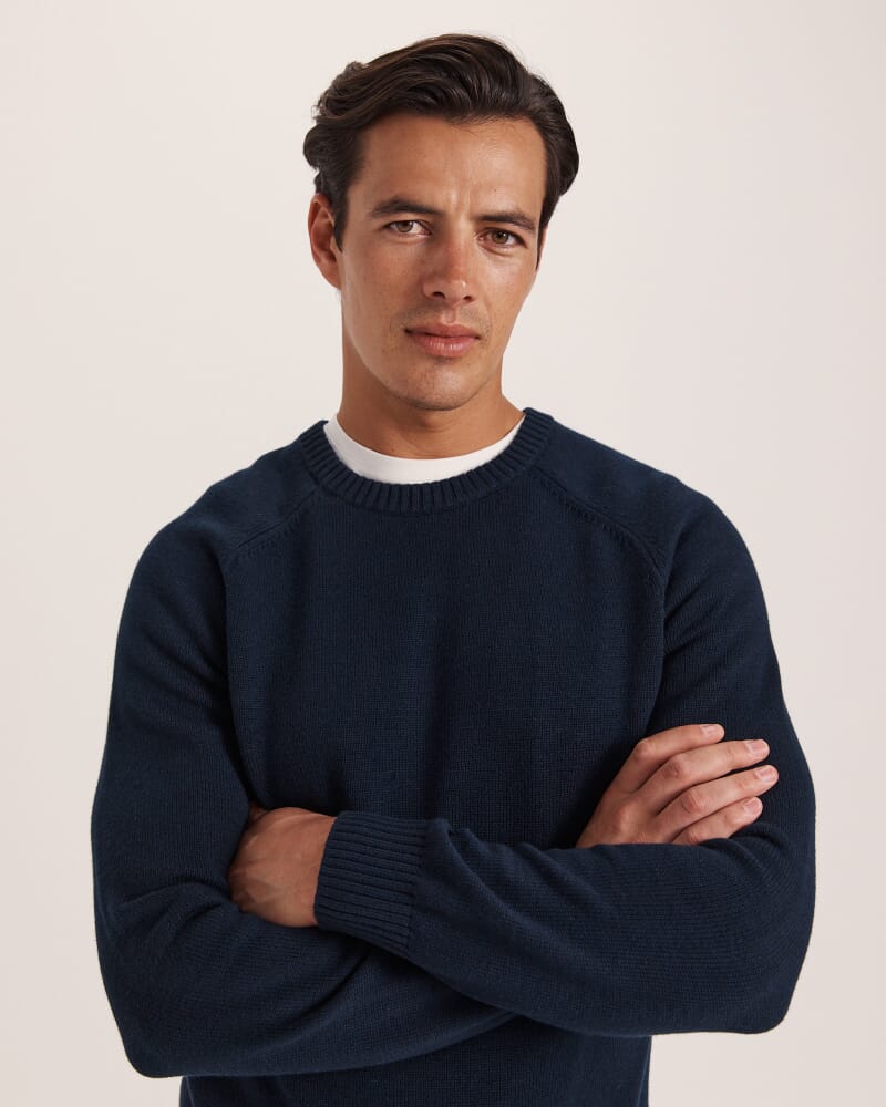 Vincent Wool Knit in NAVY