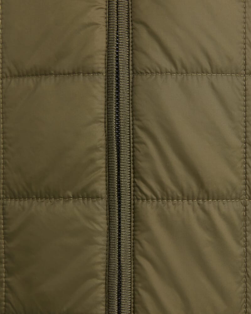 Ross Padded Merino Wool Jacket in OLIVE
