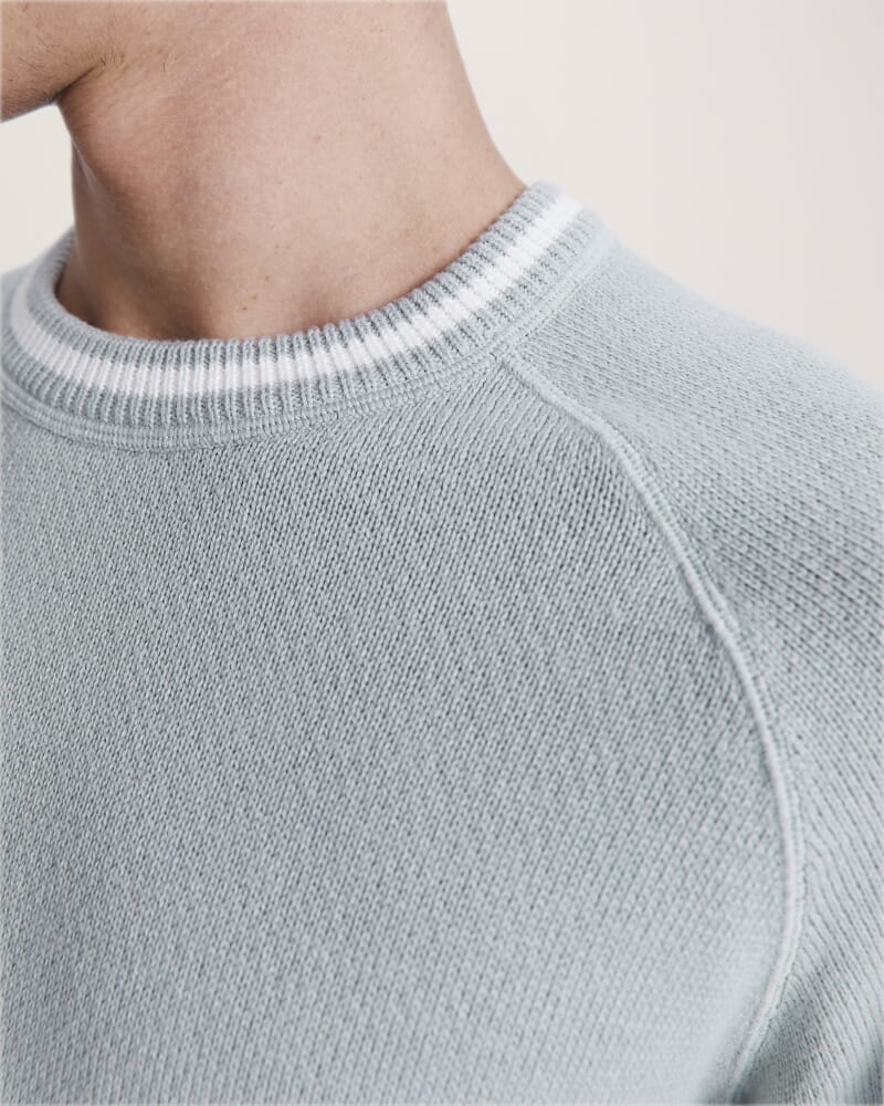 Soren Cotton Cashmere Crew in EUCALYPT