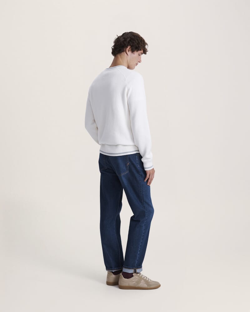 Soren Cotton Cashmere Crew in OFF WHITE