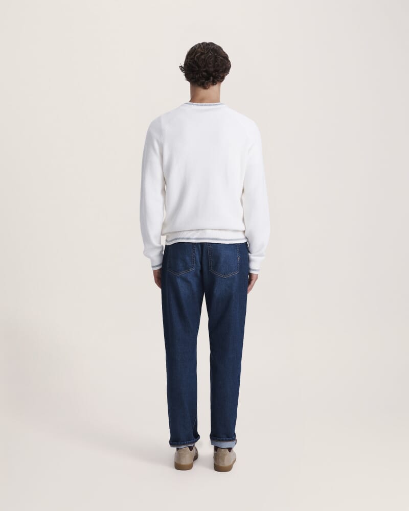 Soren Cotton Cashmere Crew in OFF WHITE