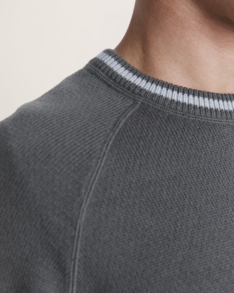 Soren Cotton Cashmere Crew in PETROL