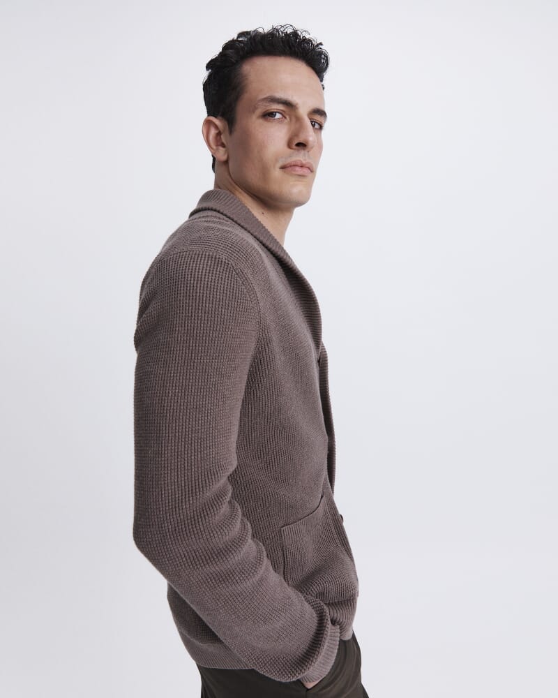 Angus Shawl Cardigan in BARK