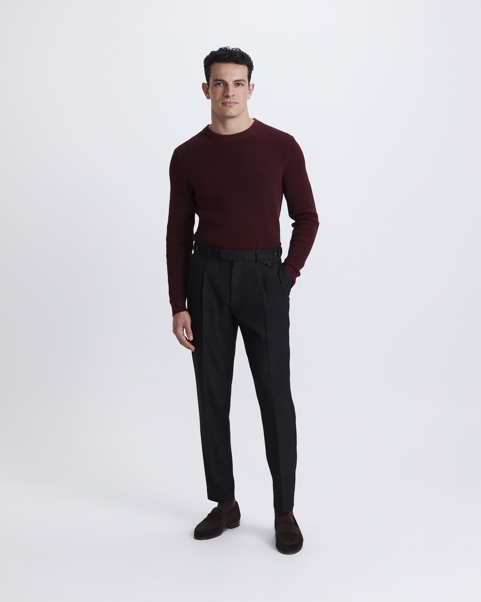 Angus Textured Cotton Crew Knit