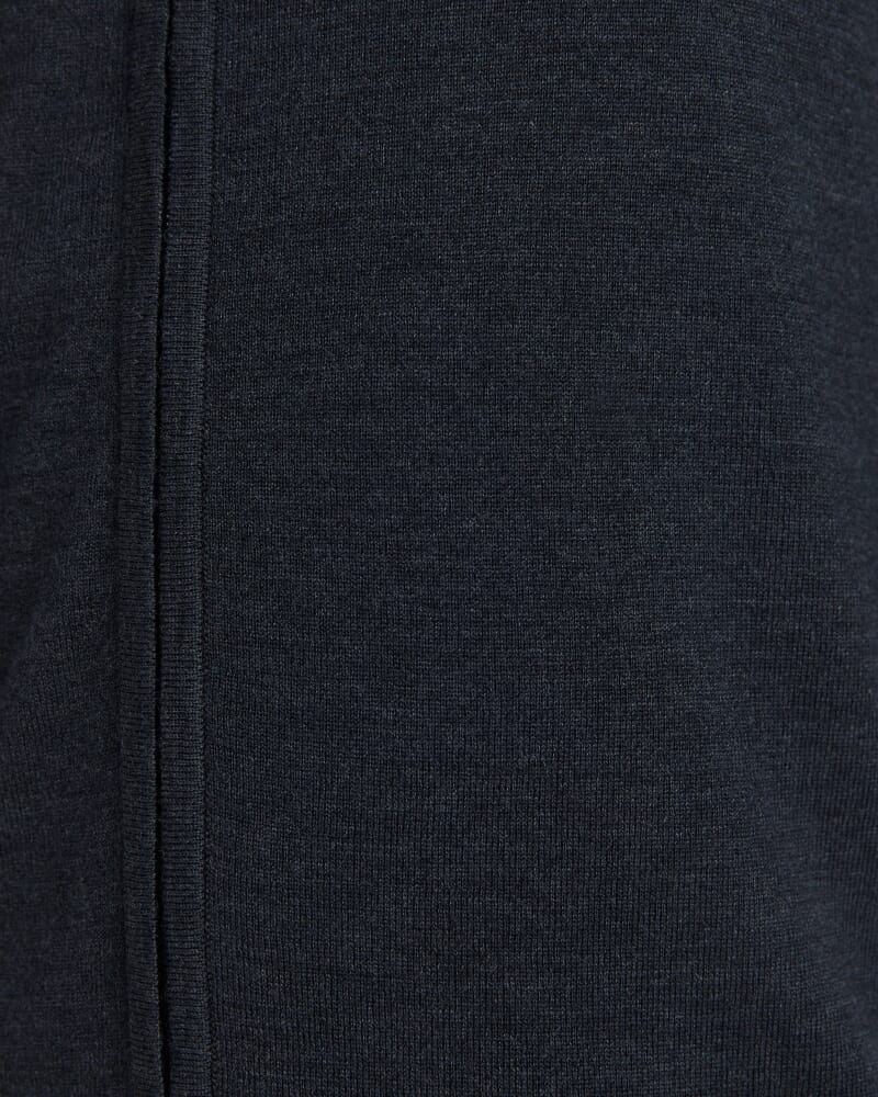 Franklin Merino Wool Knit Zip Through in DARK CHARCOAL