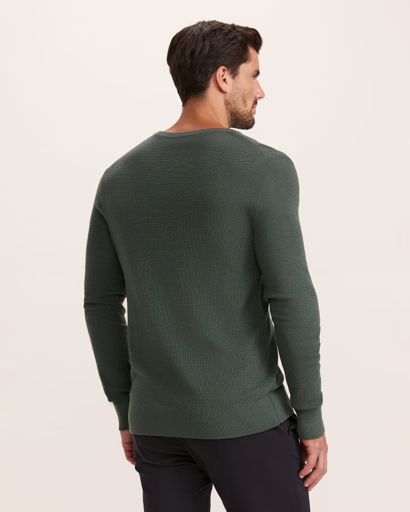 Samuel Wool Blend Crew Knit in PETROL