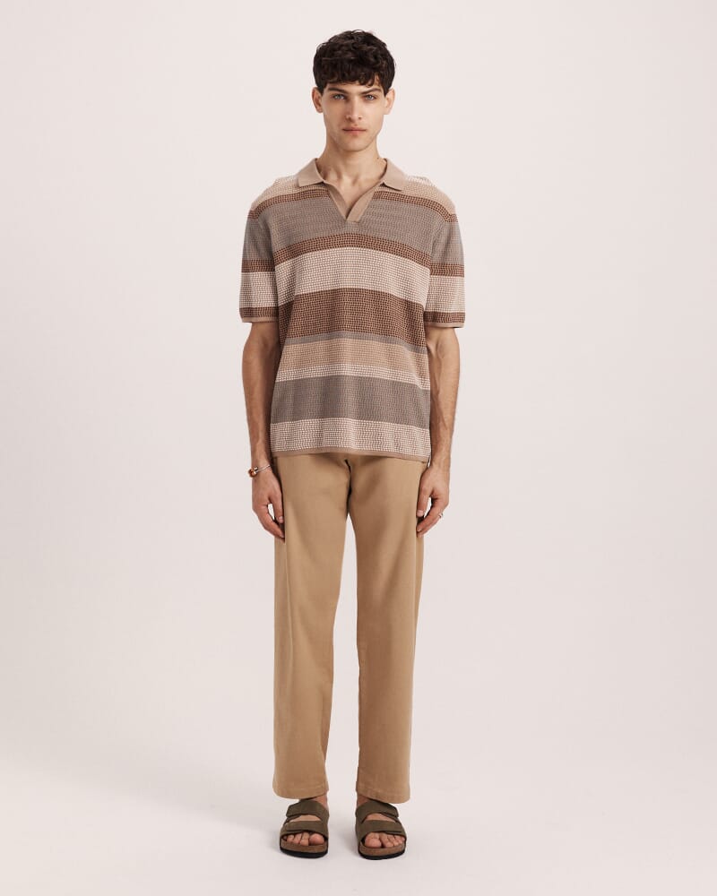 Philipe Cotton Knit Polo in MULTI