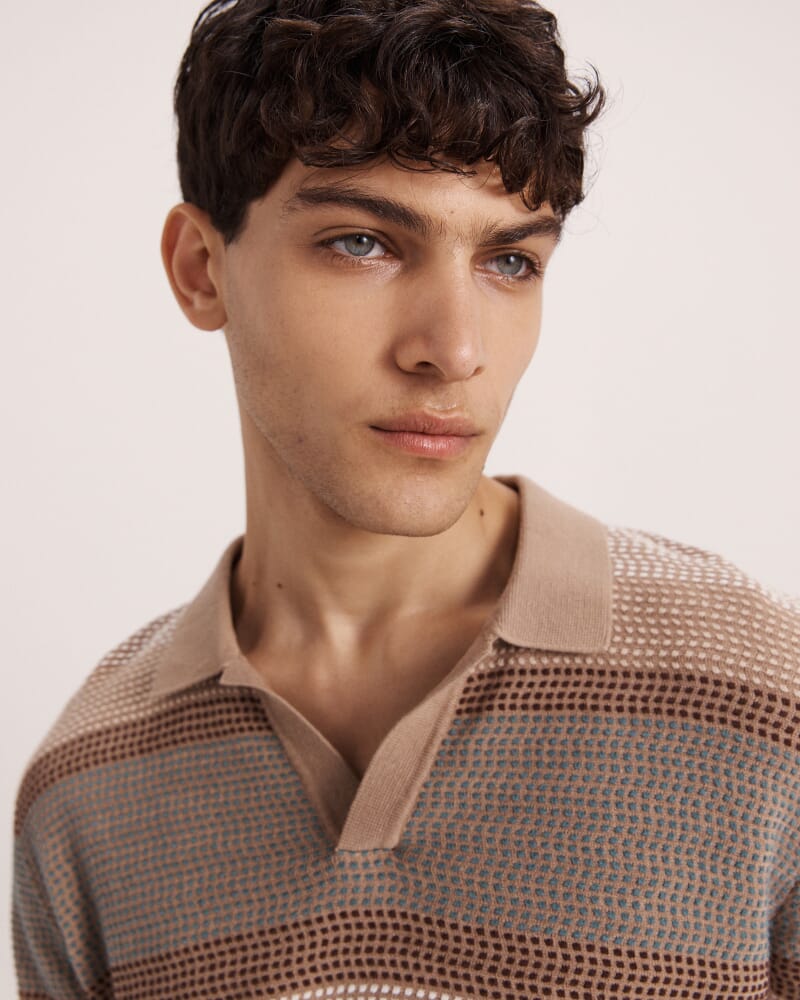 Philipe Cotton Knit Polo in MULTI