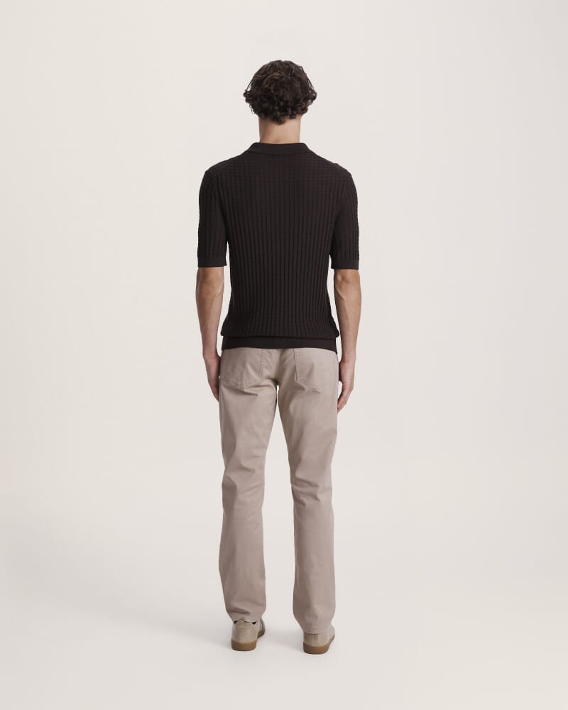 Alfie Knit Polo in CHOCOLATE