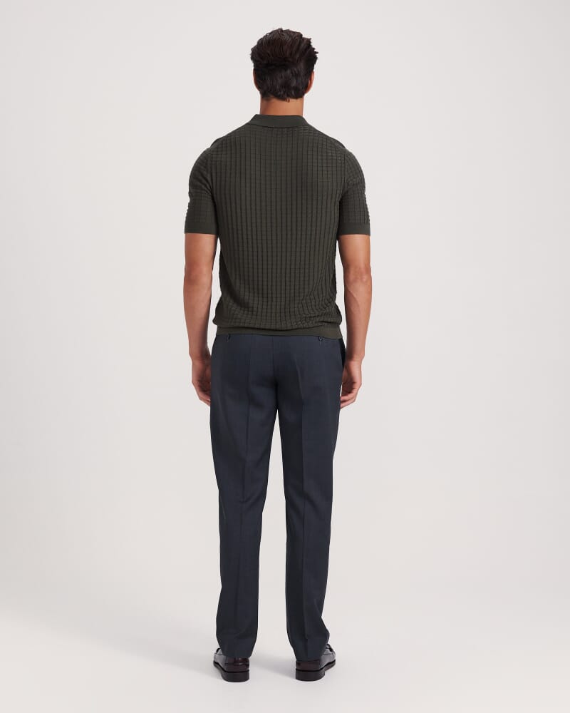 Alfie Knit Polo in FATIGUE