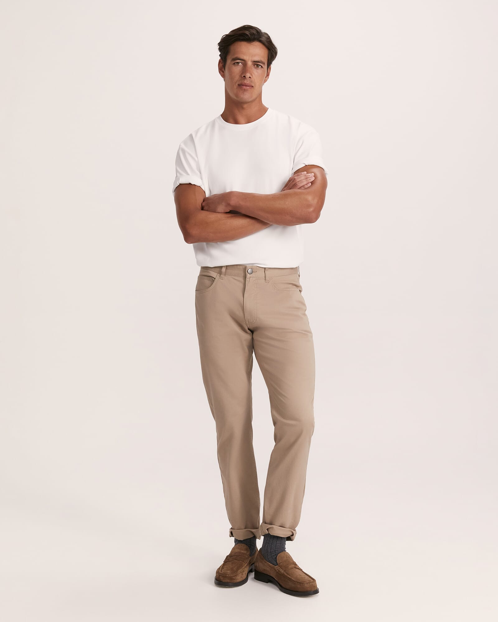 James Brushed Cotton 5 Pocket Pant