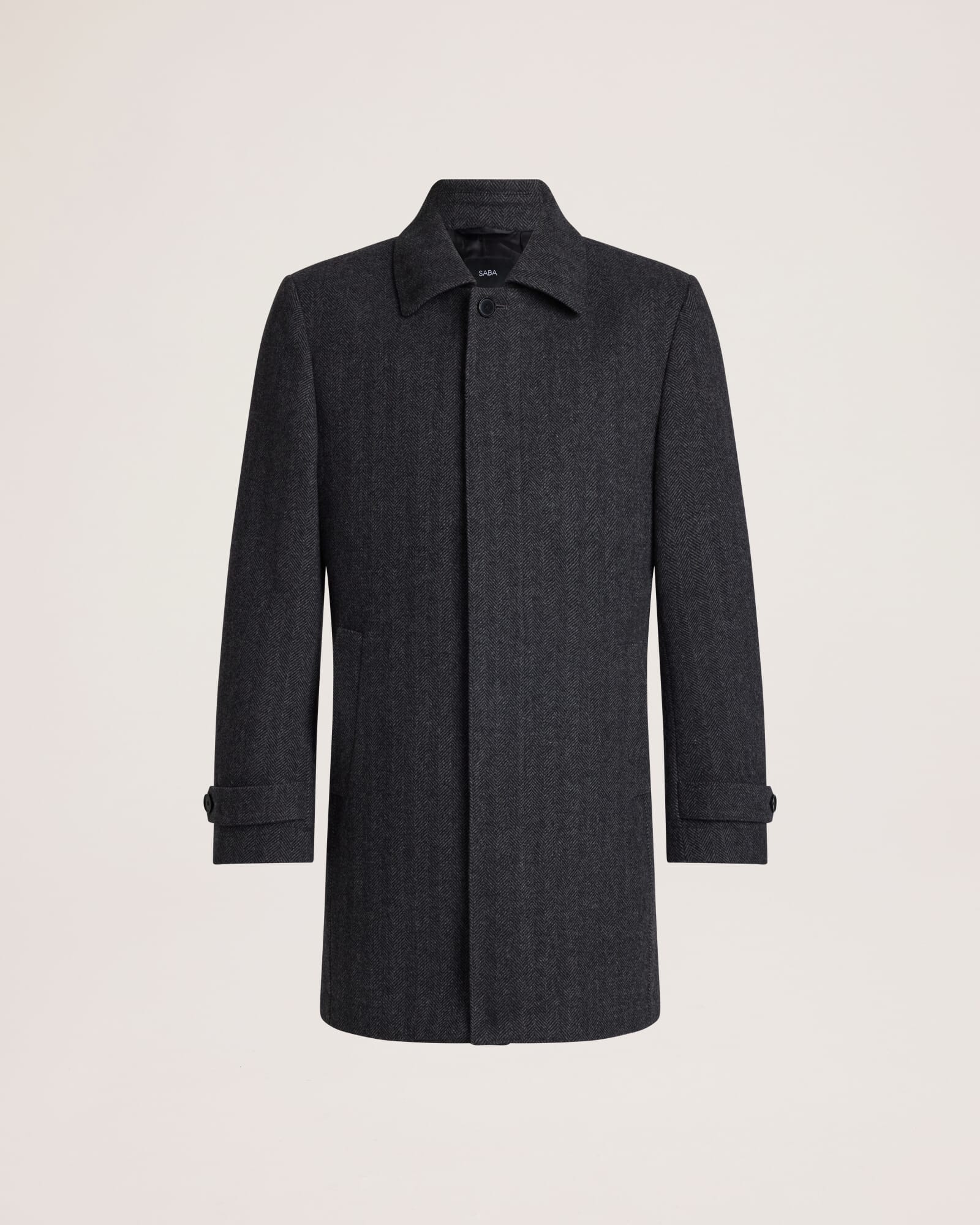 Corey Herringbone Wool Coat