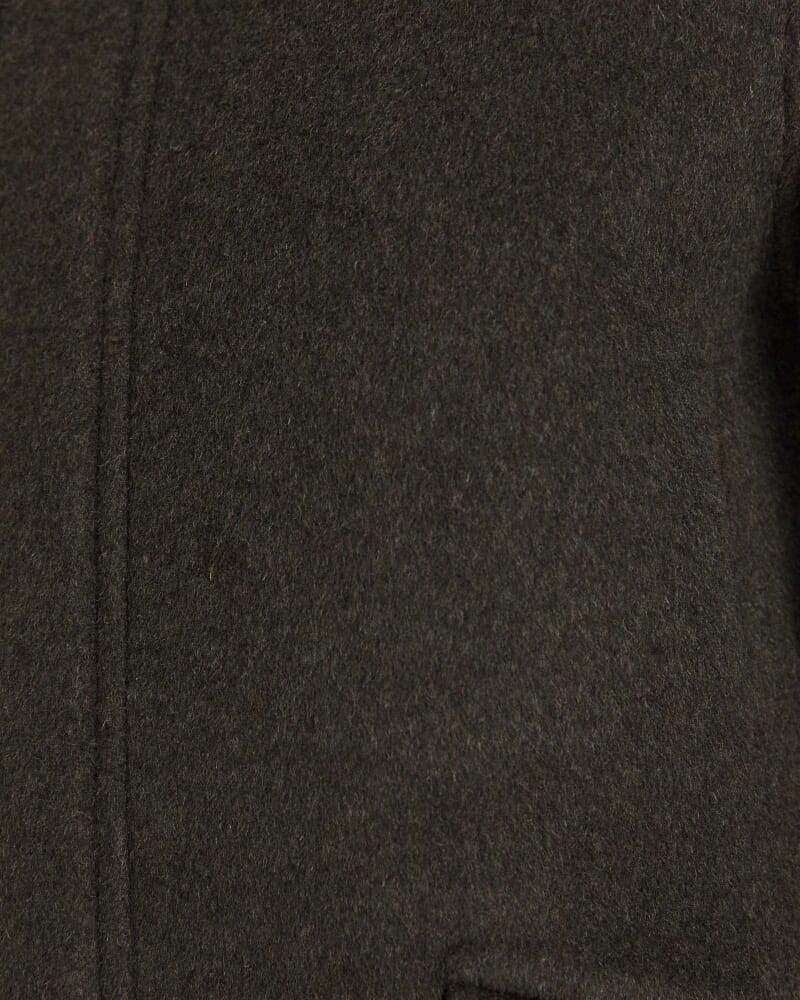 Liam Wool Car Coat in MILITARY