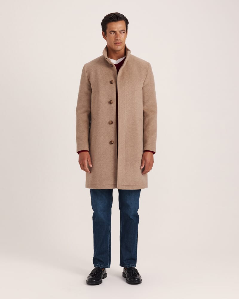 Hofmann Wool Coat in BARLEY