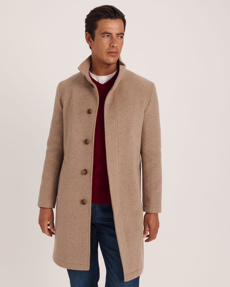 Hofmann Wool Coat in BARLEY