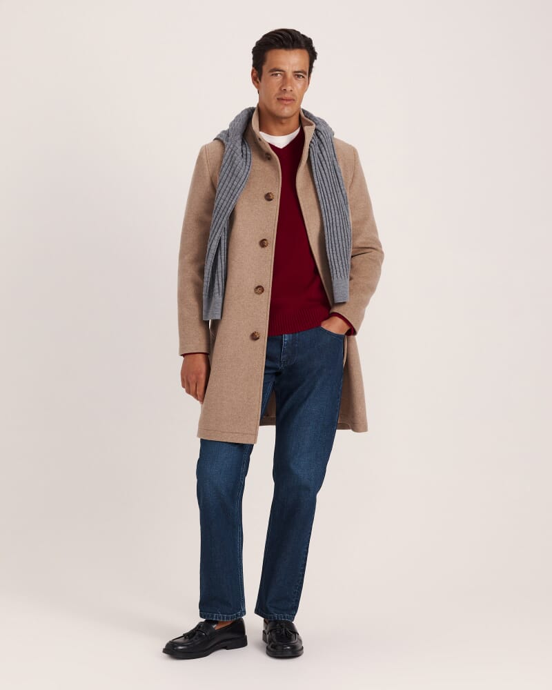 Hofmann Wool Coat in BARLEY