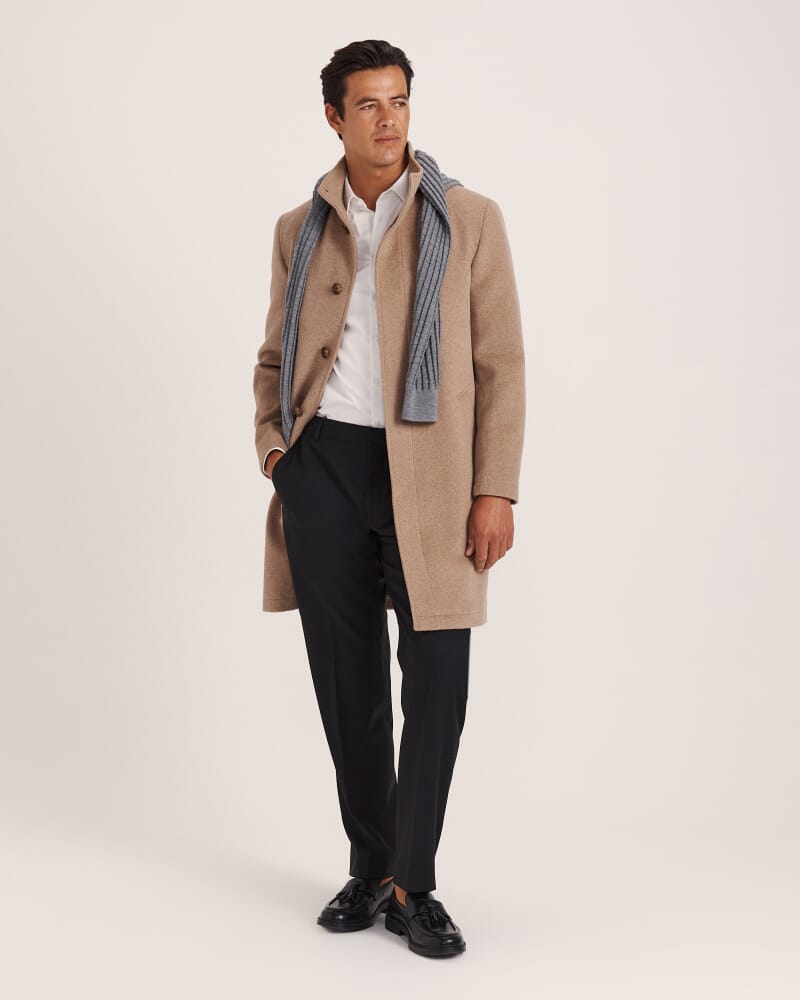 Hofmann Wool Coat in BARLEY