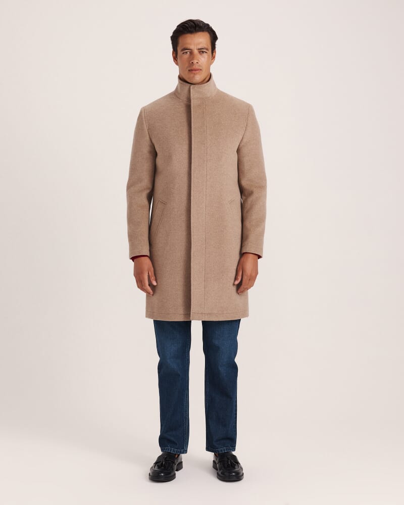 Hofmann Wool Coat in BARLEY