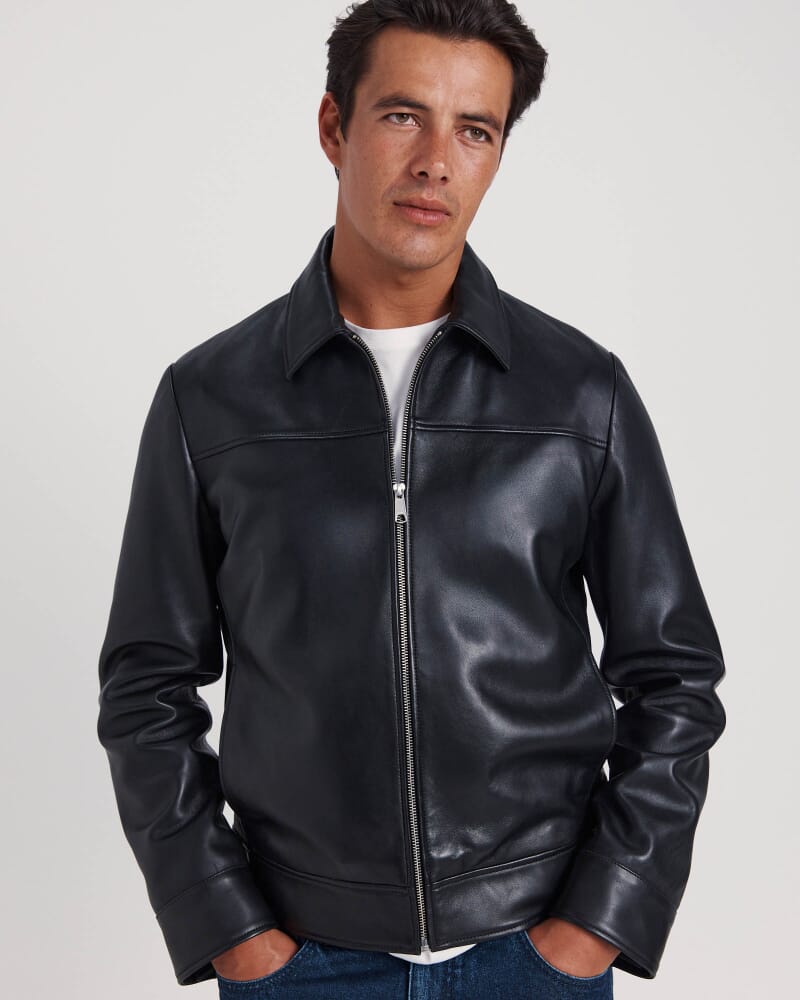 Jackson Leather Jacket in BLACK