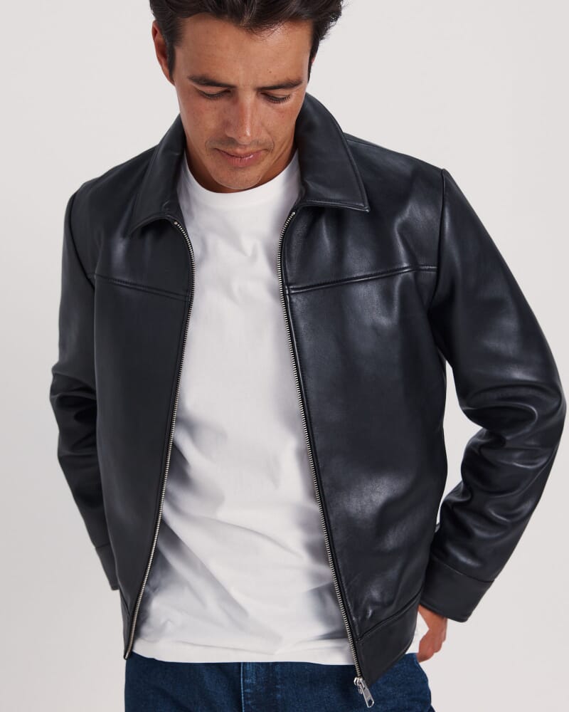 Jackson Leather Jacket in BLACK
