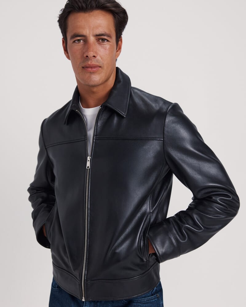 Jackson Leather Jacket in BLACK