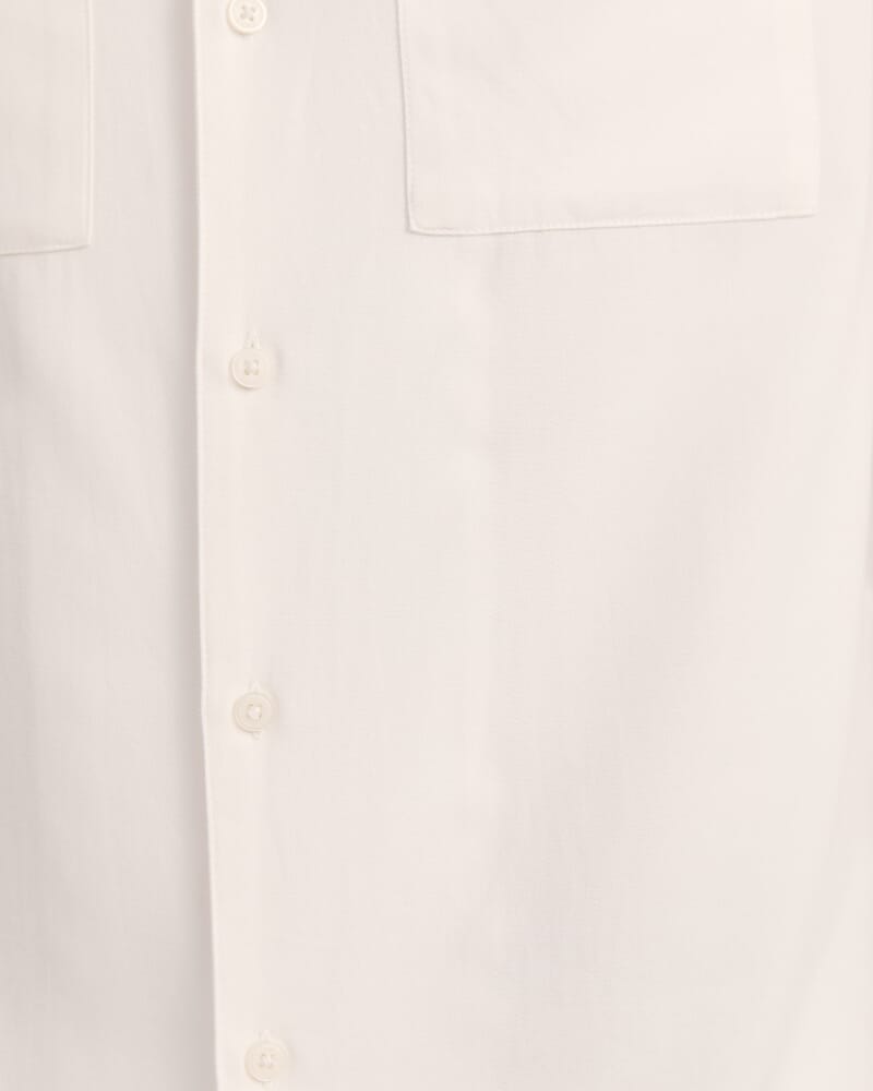 Mason Brushed Cotton Shirt in OFF WHITE
