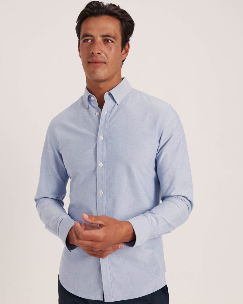 Malcom Mercerised Oxford Shirt in DUSK