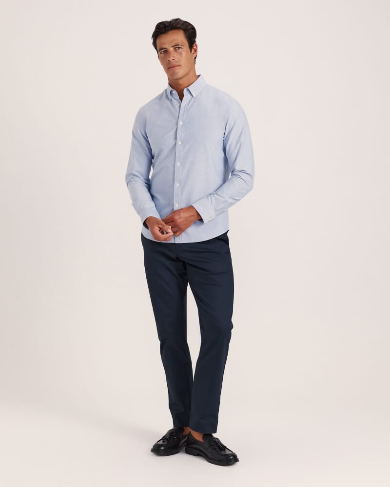 Malcom Mercerised Oxford Shirt in DUSK