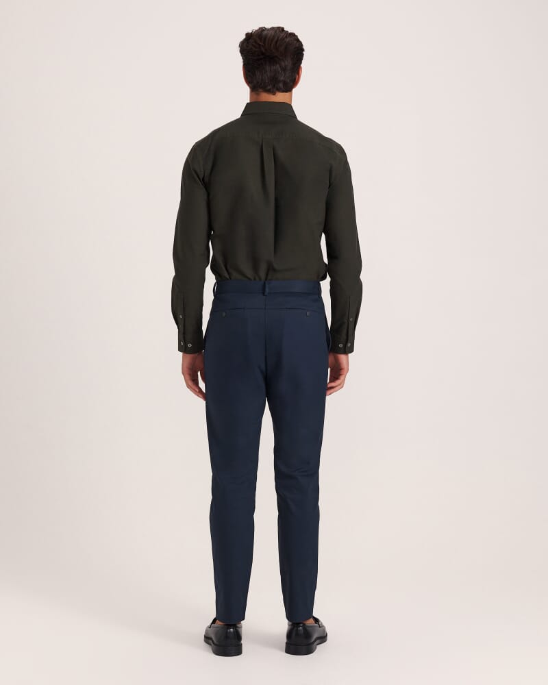 Malcom Mercerised Oxford Shirt in FATIGUE