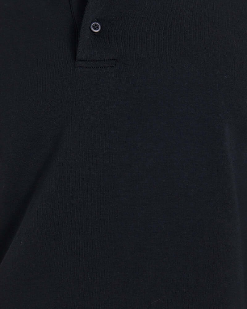 Victor Long Sleeve Rugby Polo in BLACK