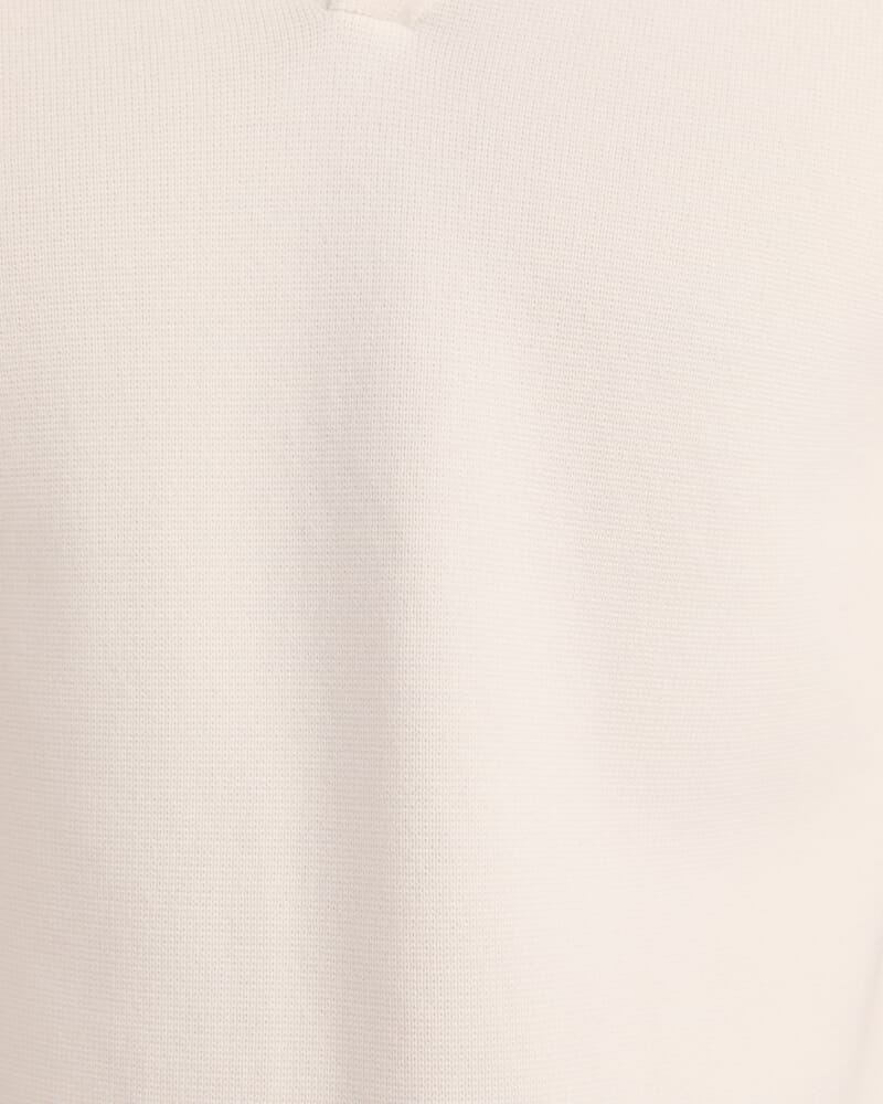 Howell Resort Cotton Knit Polo in OFF WHITE
