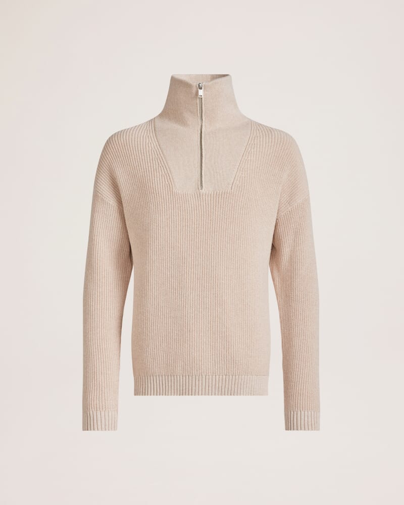 Soren Quarter Zip Knit in CHALK
