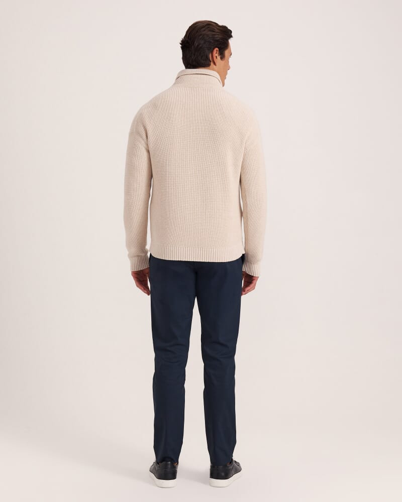 Soren Quarter Zip Knit in CHALK