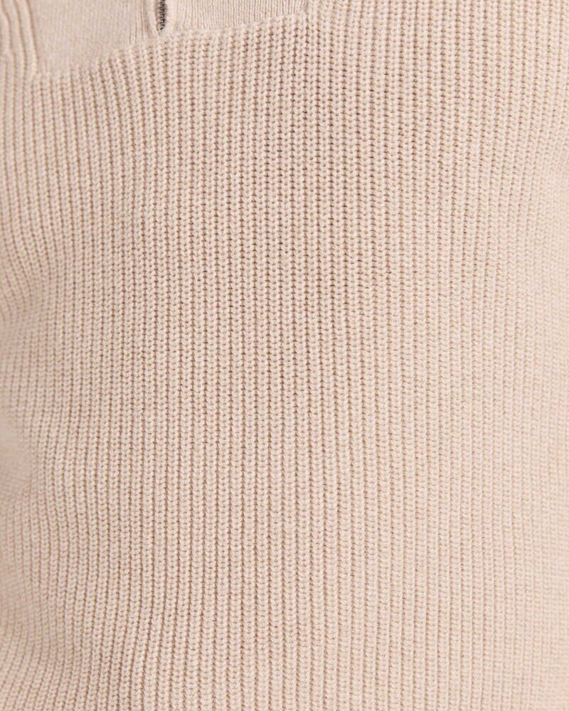 Soren Quarter Zip Knit in CHALK