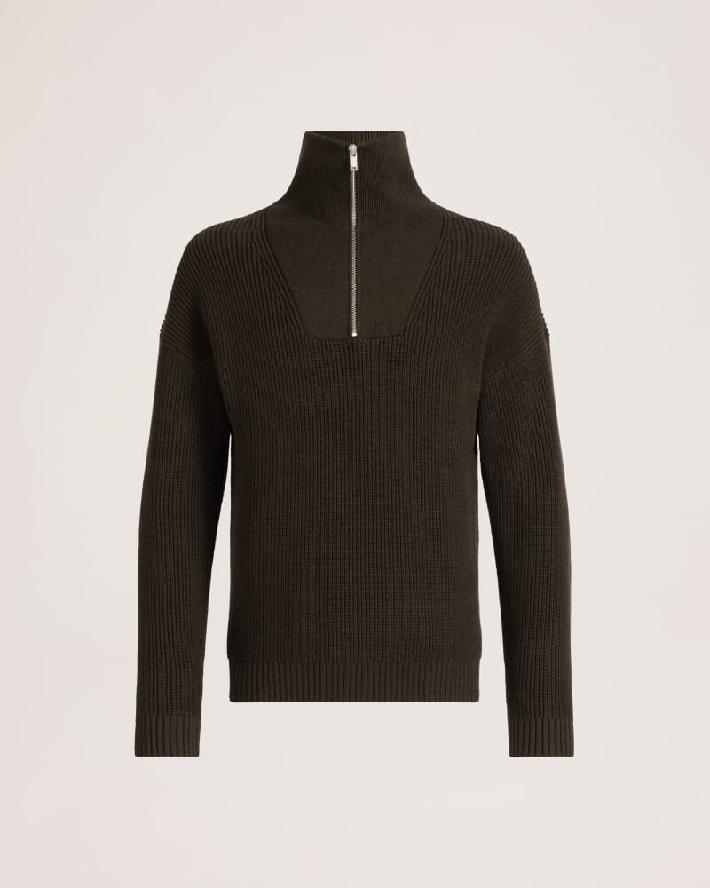 Soren Quarter Zip Knit in FOREST