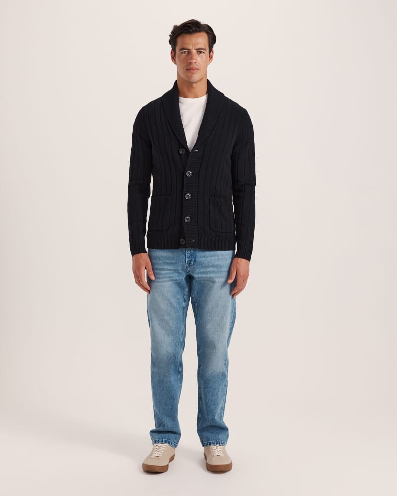 Vincent Shawl Cardigan in BLACK