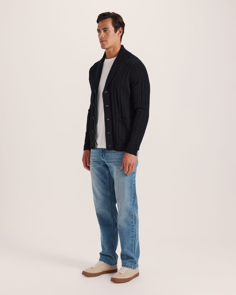 Vincent Shawl Cardigan in BLACK